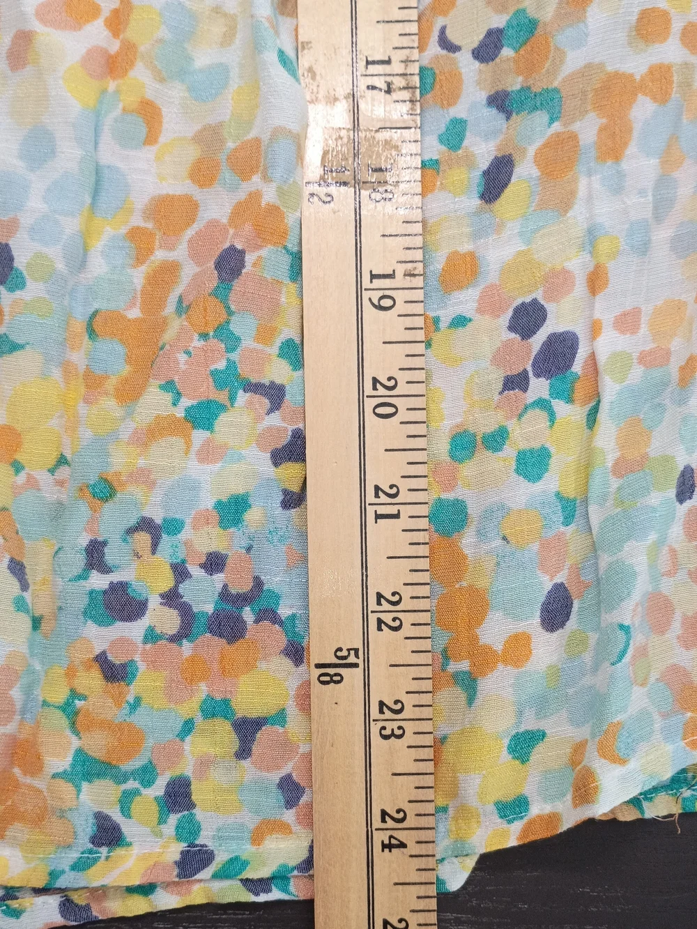 Sharagano White Blouse with Yellow, Teal & Blue Dot Print. MEW Women's 3X